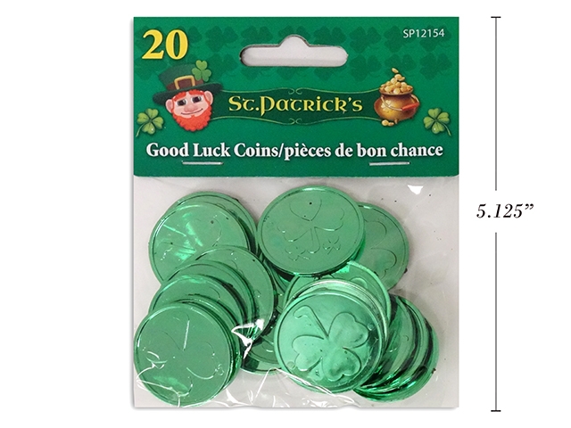 St. Patrick's Day Good Luck Coins ~ 20 per pack-0