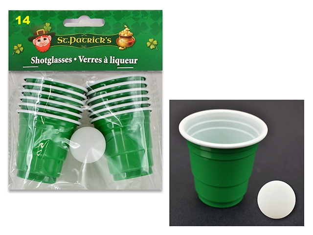 St. Patrick's Day Green Shot Glass Beer Pong-0