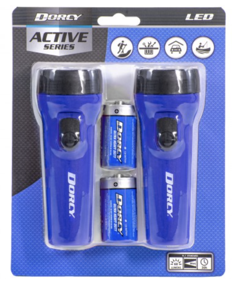 Dorcy LED Plastic Flashlight Combo Pack-0