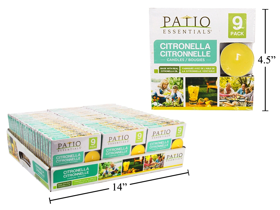 Citronella Tea Light Candles ~ 9 per pack-0