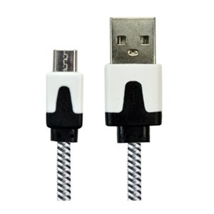 Micro USB Charge & Sync Cable - Fabric Braided ~ 6.6' / 2M-0