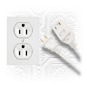 Indoor Extension Cord - Triple Outlet ~ 15' / 4.57M-0