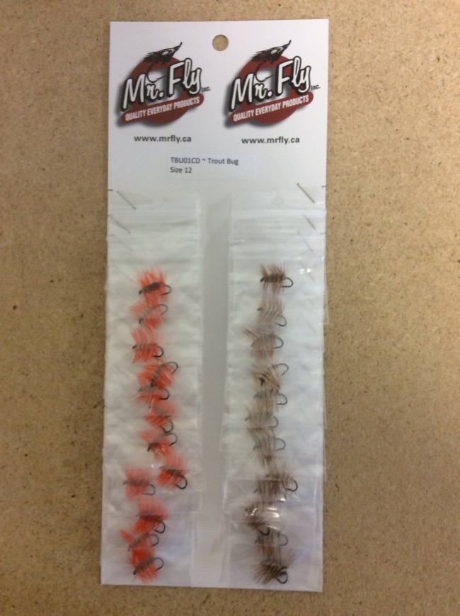 Trout Bug w/Orange or Brown Hackle ~ Size 12-0