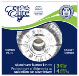 Chef Elite Foil Burner Liners - Assorted ~ 7 per pack-0