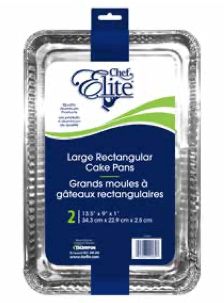 Chef Elite Large Rectangular Cake Pan - 13" x 9" x 1" ~ 2 per pack-0