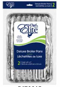 Chef Elite Foil Broiler Pan - 13.5" x 9" x 1" ~ 2 per pack-0