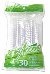 Table Accents Clear Plastic Shooter Glasses - 1oz ~ 30 per pack-0
