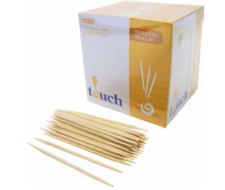 Touch Wooden Round Toothpicks ~ 1000 per box-0