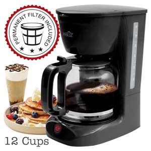 Coffee Maker - 12 Cups ~ Black-0