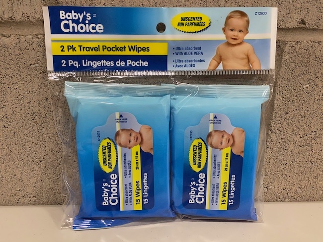 Baby's Choice Unscented Travel Wipes - 15 per pack ~ 2 packages-0