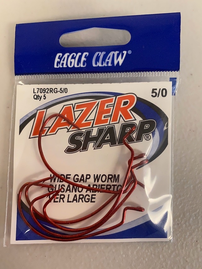 Eagle Claw Lazer Sharp Worm Hook - Wide Gap ~ 5 per pack-0