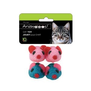 Animoos Rope Mice Cat Toy ~ 4 per pack-0