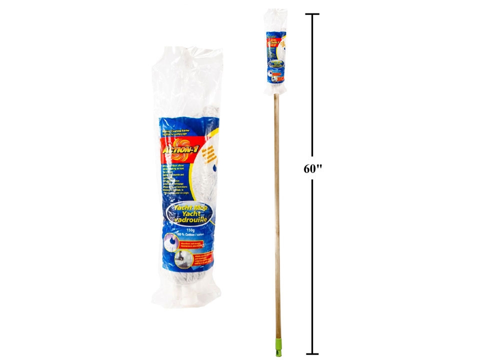 Yacht Mop with 48" Handle ~ SLEEVE OF 12-0