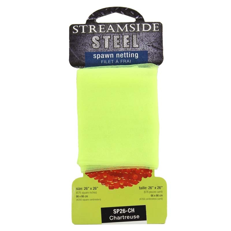 Streamside Steel Spawn Netting - 26" x 26" ~ CHARTRUESE-0