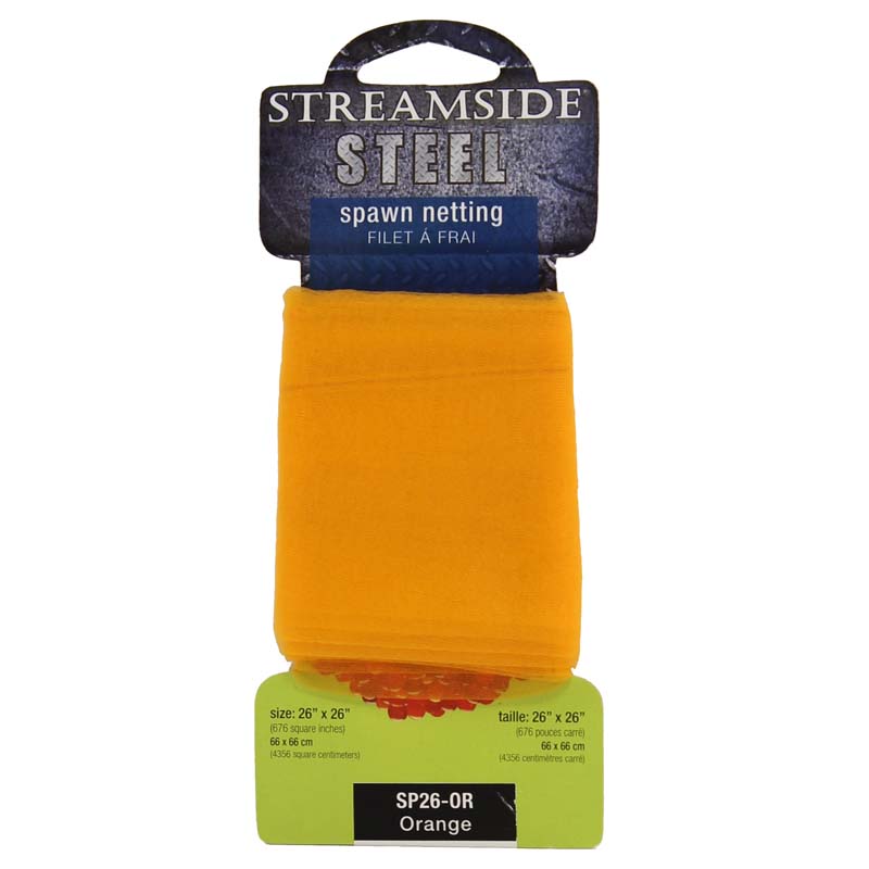 Streamside Steel Spawn Netting - 26" x 26" ~ ORANGE-0