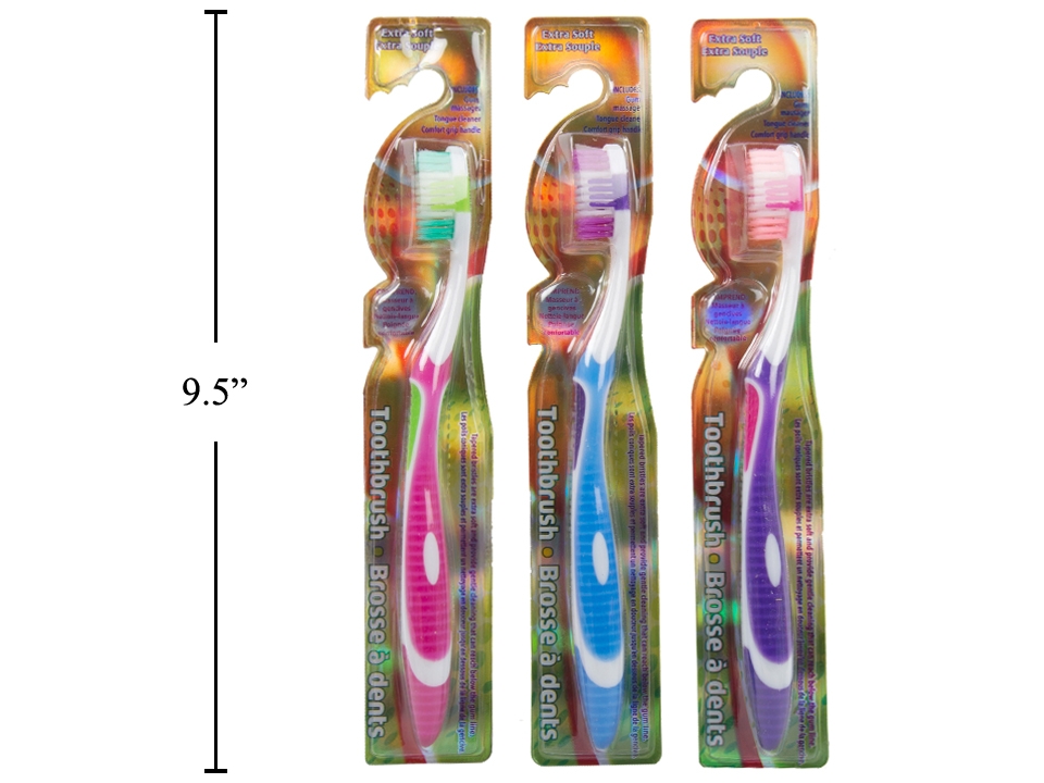 Adult Toothbrush with Tongue Cleaner ~ 1 per pack-0