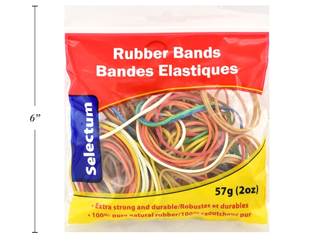 Selectum Rubber Bands Assorted Sizes - Colored ~ 2oz/57gram bag-0