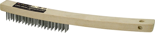 Wire Brush ~ 4 Rows with 14" Wooden Handle-0
