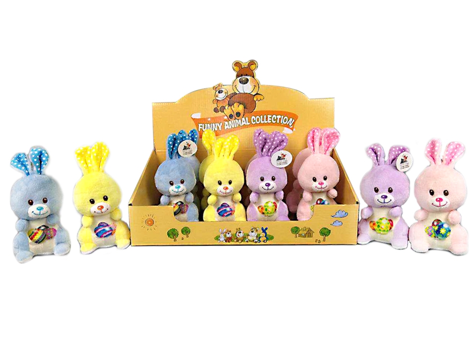 Easter 5.5" Plush Bunny - 4 assorted colors ~ 12 per display-0