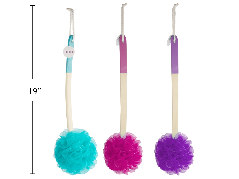Bodico Wooden Handle Bath Sponge ~ 19"L-0
