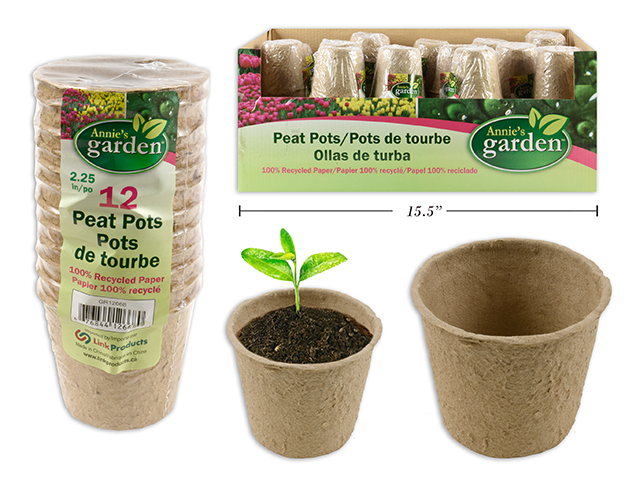 Round Paper Peat Pots - 2.25" ~ 12 per pack-0