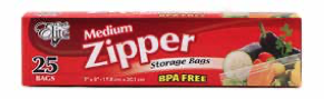 Chef Elite Zipper Medium Size Bags - 7" x 8" ~ 25 per box-0