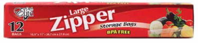 Chef Elite Zipper Large Size Bags - 10.5" x 11" ~ 12 per box-0