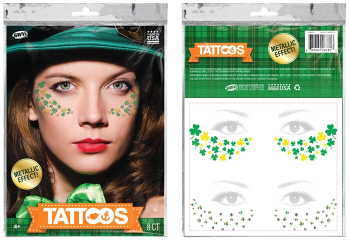 St. Patrick's Day Freckle Face Tattoos-0