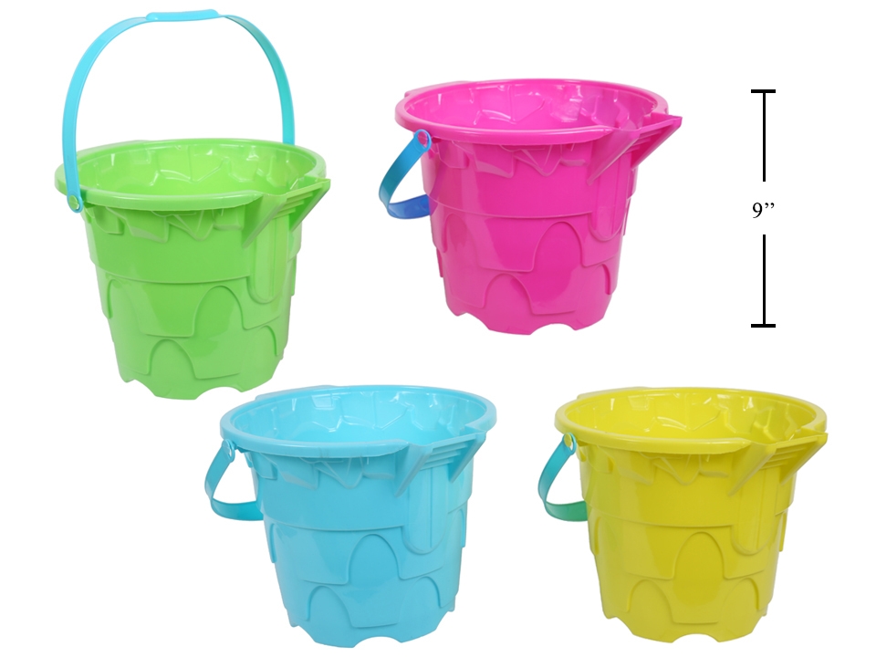 Jumbo Beach Bucket with Handle ~ 11"-0