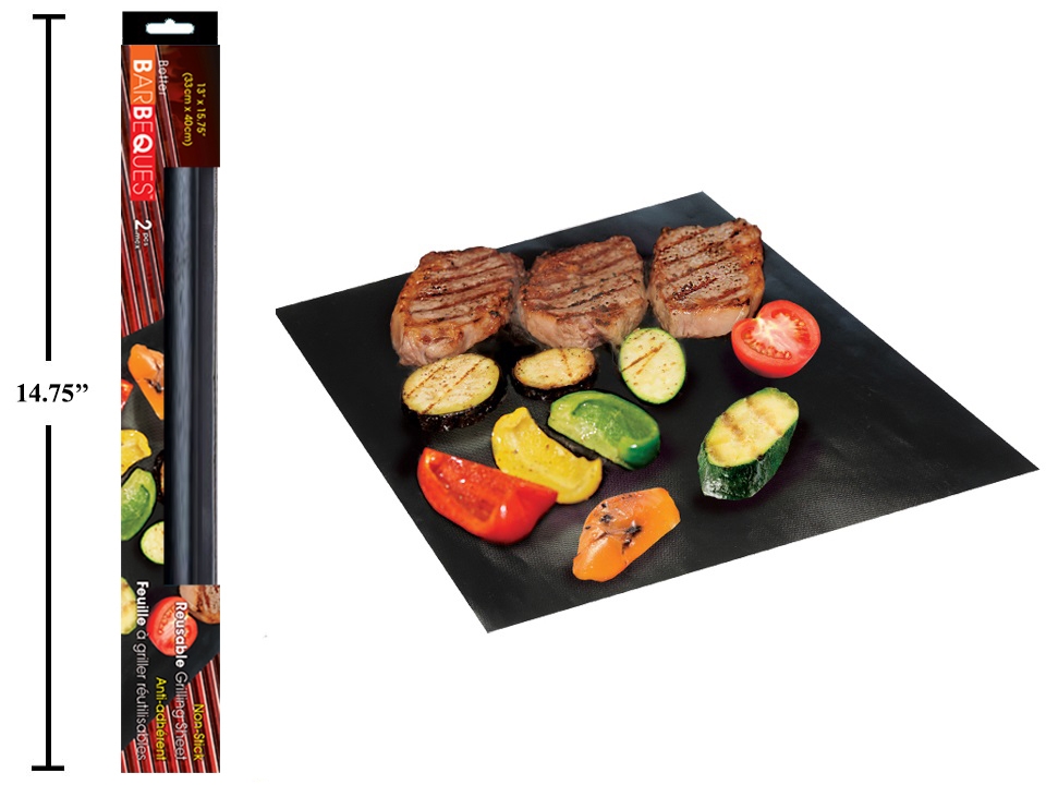 BBQ Reusable Grilling Sheets ~ 13" x 15.75" - 2 per pack-0