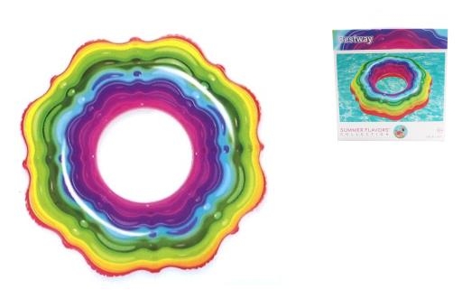 45" Rainbow Ribbons Inflatable Swim Ring {36163}-0