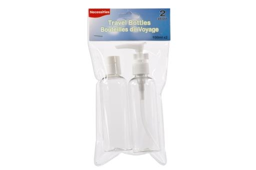 Plastic Travel Bottles - 100ml ~ 2 per pack-0