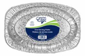 Chef Elite Oval Aluminum Platter ~ 14" x 9.5"-0