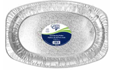 Chef Elite Oval Aluminum Platter ~ 22" x 14"-0