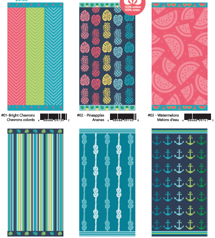 Jacquard Beach Towels ~ 6 assorted-0