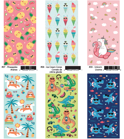 Kid's Fun Velour Beach Towels ~ 6 assorted-0