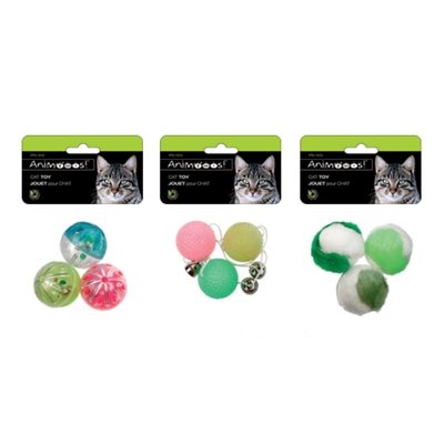 Animoos Cat Ball Toys ~ 3 per pack-0