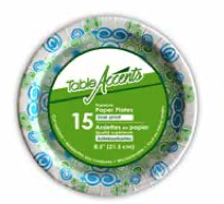 Table Accents Premium Round Paper Plates - Soak Proof - 8.5" ~ 15 per pack-0