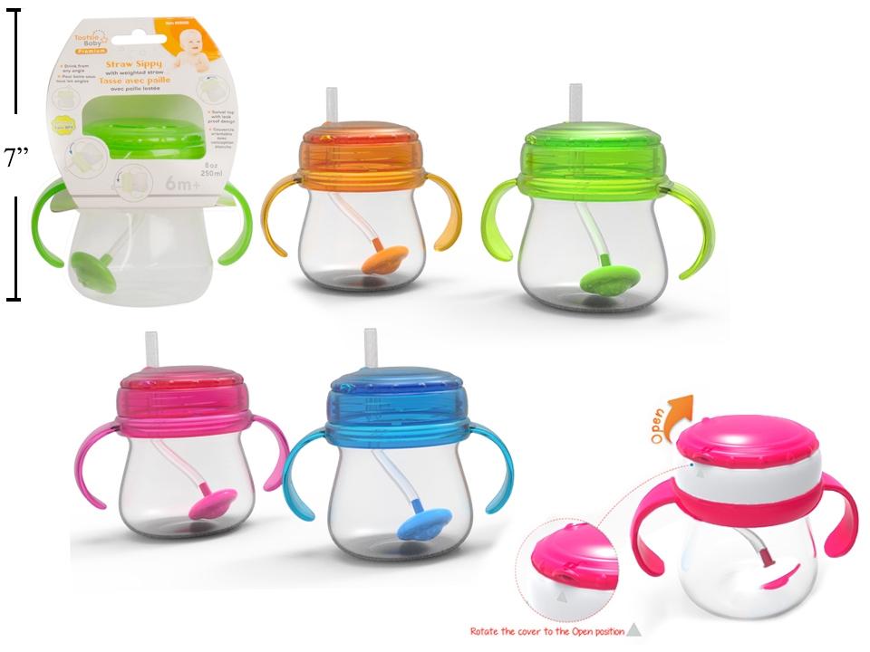 Tootsie Baby Weighted Straw Sippy Cup ~ 8oz-0