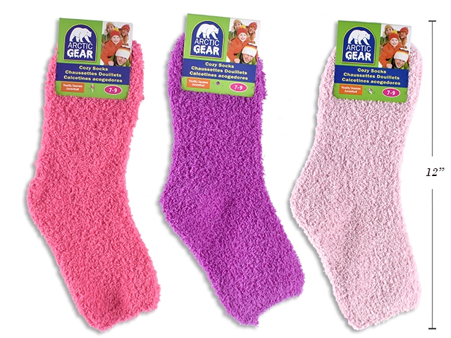Youth Solid Color Cozy Socks-0