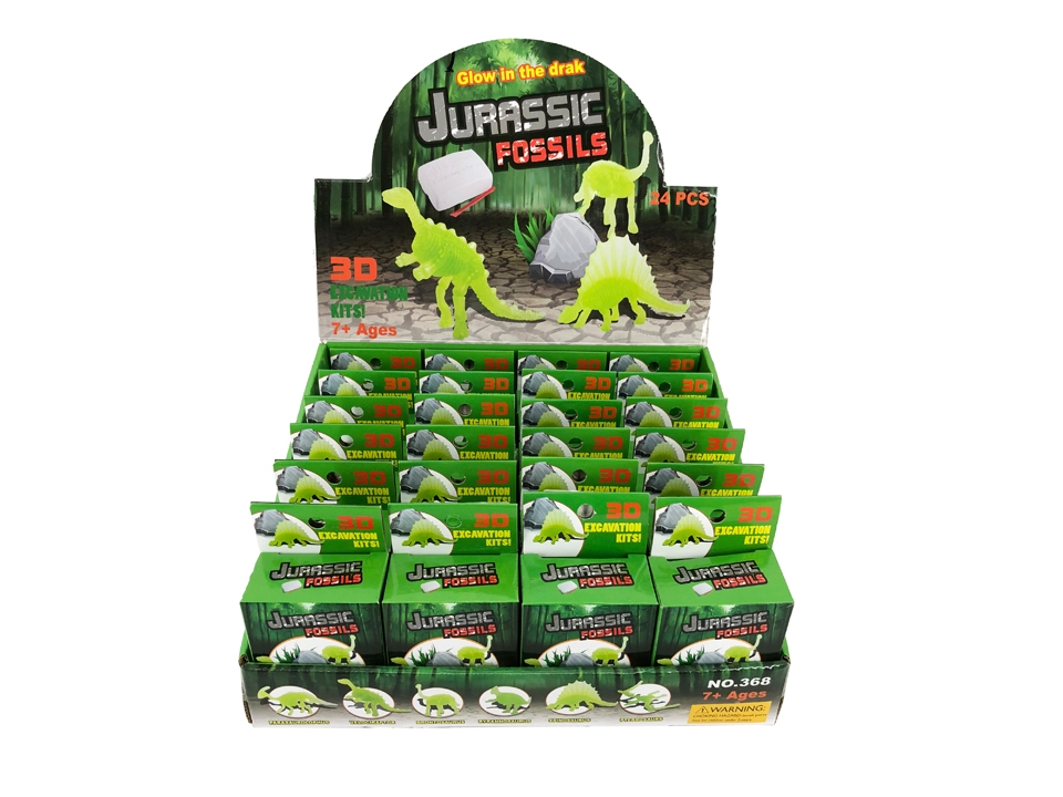 Glow-in-the-Dark Dinosaur Fossils 3D Puzzle-0
