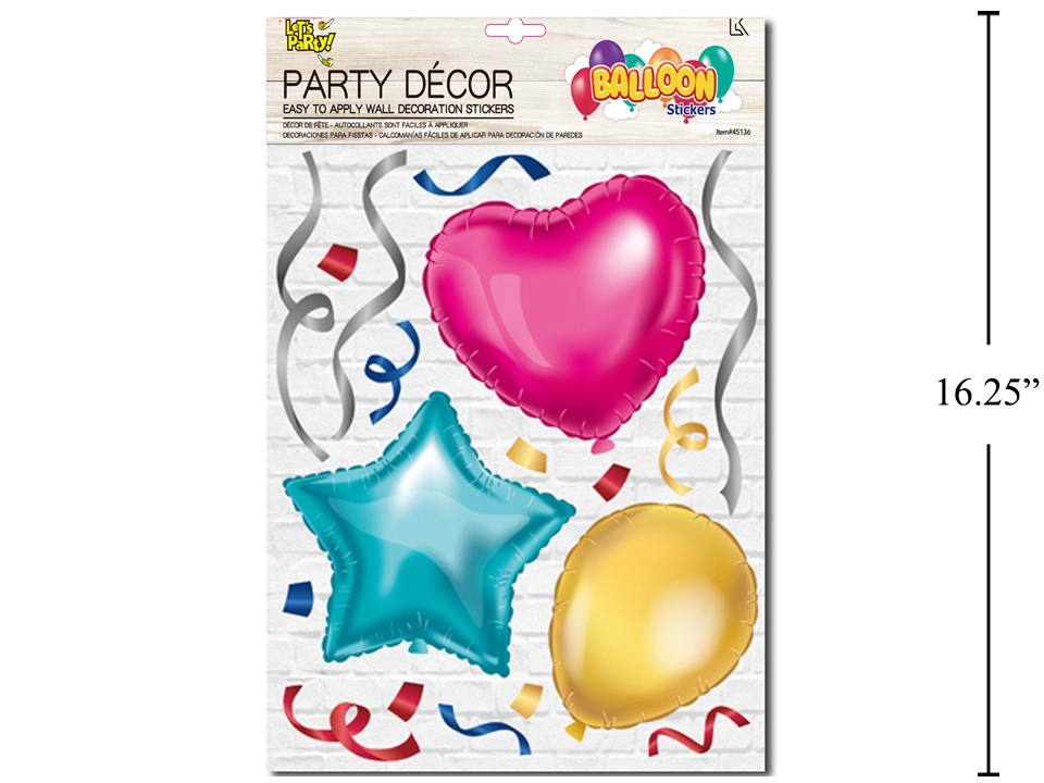 Wall Decor - Balloon Look Heart, Star & Balloon-0