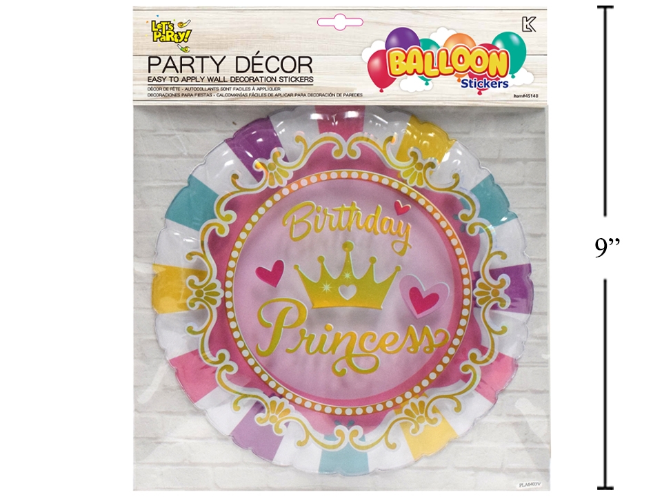 Wall Decor - Balloon Look Birthday Princess-0