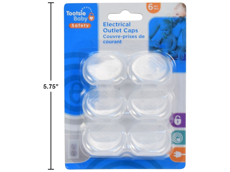Tootsie Baby Electrical Outlet Safety Covers ~ 6 per pack-0