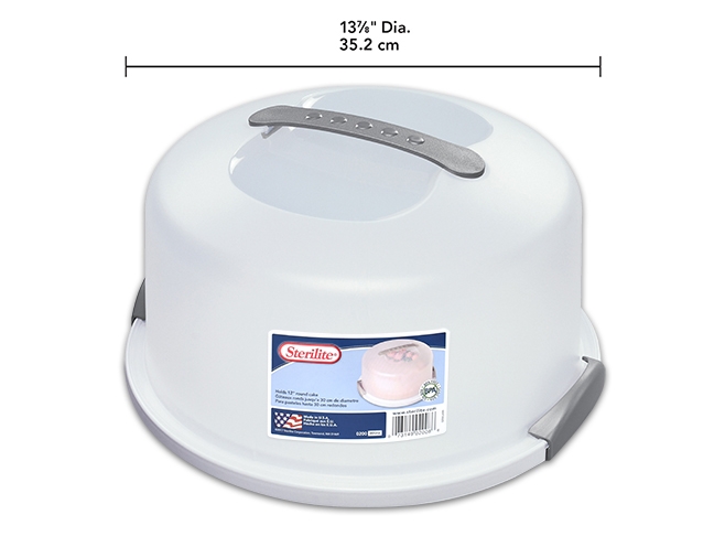 Sterilite Plastic Cake Carrier / Server ~ 13-7/8" (35.2cm) Diameter-0