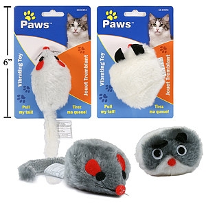 PAWS Vibrating Plush Cat Toy-0
