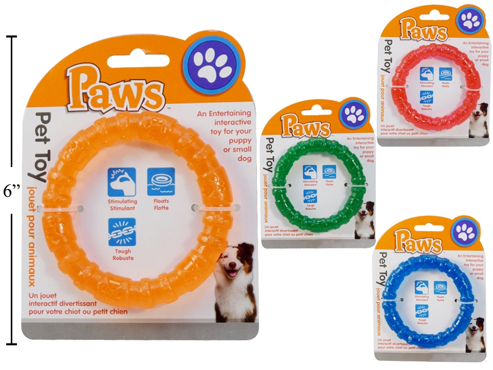 PAWS Rubber Ring Dog Toy-0