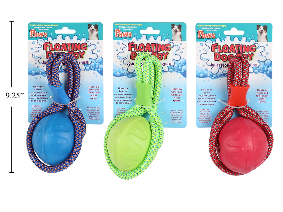 PAWS Floating Rope Ball Dog Toy ~ 16"L-0