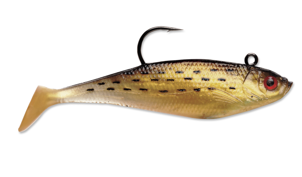 Storm WildEye Swim Shad - 7/16oz - 4" - 3 per pack ~ Golden Mullet-0