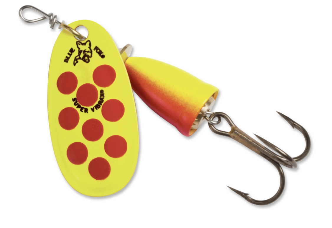 Blue Fox Classic Vibrax Spinner - Blade Size 3 - 1/4oz ~ Hot Clown-0